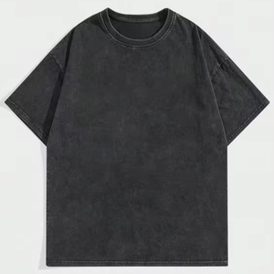 Camiseta de Hombre de Algodón 100% Lavado Estilo Vintage, Corte Holgado Oversize, Manga Corta, con Logotipo Personalizado en la Parte Delantera, Estilo Urbano, Talla 2XL - Product Image 1