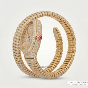 Reloj VALA'S BVLGARII de Oro Amarillo con Brazalete Ovalado de Diamantes para Mujer, Lujoso, Analógico, de Cuarzo, 30 mm, con Números Romanos y Cristal de Zafiro - Product Image 6