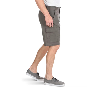 Pantalones Cortos Cargo Clásicos Transpirables para Hombre, Tejido Elástico, Diseño Sólido, Cintura Media, Cierre de Botón, Algodón y Elastano - Product Image 3
