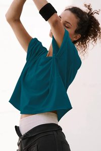 เสื้อยืดทรงบ็อกซี่ฟิตสำหรับผู้ชาย ผ้าสโตนวอช โพลีเอสเตอร์คอตตอน เนื้อหนา สไตล์ลำลอง โอเวอร์ไซส์ สตรีทแวร์ มีหลายขนาดให้เลือก - Product Image 3