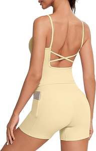 PASUXI Ropa Deportiva para Mujer, Leggings de Yoga de Cintura Alta, Secado Rápido, Transpirables, Antibacterianos, Spandex/Nylon, Sin Mangas - Product Image 2