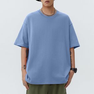 T-shirt vintage en pur coton délavé au soleil, coupe oversize à épaules tombantes, manches courtes rembourrées, coupe compressée, qualité supérieure pour les loisirs - Product Image 6