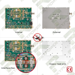 150W 300MHz -2700MHz siêu băng rộng gan bóng bán dẫn Bộ khuếch đại tín hiệu không dây RF Jammer mô-đun - Product Image 2