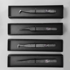 Ensemble de pinces à cils en acier inoxydable de qualité supérieure, toutes tailles, pinces professionnelles pour extensions de cils, pointe dentelée, prise en main parfaite - Product Image 2