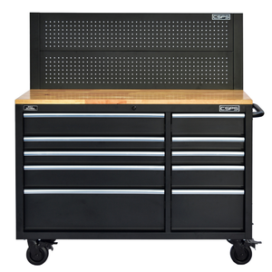 Matte Black Powder Coated Steel 10 <b>Drawer</b> <b>Tool</b> <b>Cabinet</b> Family keywords: for Garage Workshop Storage Use - Product Image 6