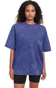 T-shirt vintage pour femme de haute qualité, délavé à l'acide, streetwear, respirant, séchage rapide, anti-boulochage, 220g, tissu en toile 100% coton - Product Image 3
