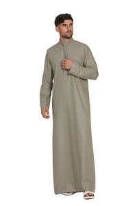 Handmade Cotton <b>Thobe</b>/Thawb Breathable Traditional Muslim Wedding Attire with Hand Drawn Printing - Product Image 2