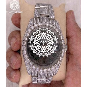 Montre de luxe Charm Jewells, bracelet en acier inoxydable, mouvement mécanique analogique, cadran de 40 mm, date automatique lumineuse, résistante à l'eau - Product Image 2