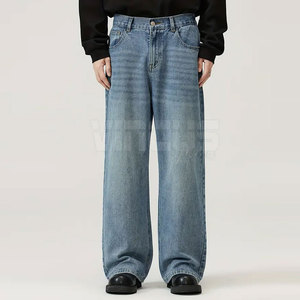 Pantalon pour homme sur mesure, design respirant et écologique, modèle unique, jean décontracté lavé, coupe ample, best-seller en gros - Product Image 2