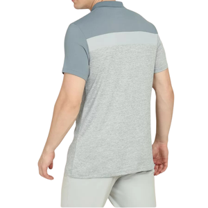 Polo à manches courtes pour homme, en tricot doux, à col, avec panneaux coupés et cousus, style color block, coupe moderne décontractée, couleurs personnalisées, vente en gros, OEM, ODM - Product Image 4