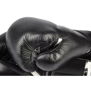 Guantes de Boxeo Profesionales Hechos a Medida, Cuero Genuino, Cierre de Gancho y Bucle, Diseño de Logotipo Personalizado para Entrenamiento de Kick Boxing - Product Image 2