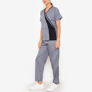 ชุดสครับแบบใหม่ ดีไซน์ unisex ผ้าคอตตอนผสมโพลีเอสเตอร์ แขนสั้น คุณภาพสูง รับผลิตแบบ OEM ขายส่ง ชุดสั่งทำพิเศษ ระบายอากาศได้ดี - Product Image 3