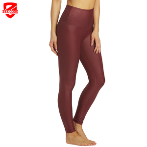 Women Custom High Waist <b>Butt</b> <b>Lift</b> Gym Yoga Pants Nylon Spandex Workout Tights Fitness <b>Leggings</b> Elastic Waistband Custom Logo - Product Image 1