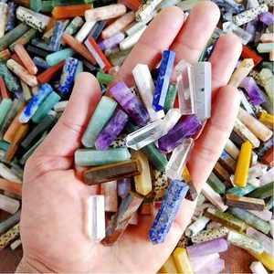 Cristaux de pierre naturelle les plus vendus, pierres précieuses de guérison, agate, pierres de malachite, cristaux d'orgone, baguettes à facettes, décoration d'intérieur - Product Image 1