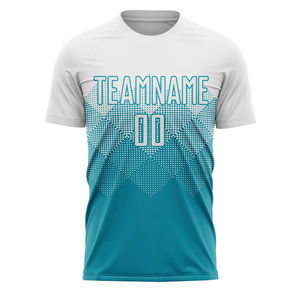 เสื้อฟุตบอลผู้ชายแบบกำหนดเอง ผ้าโพลีเอสเตอร์ระบายอากาศ แห้งเร็ว แขนสั้น ชุดฟุตบอลส่วนตัว ชุดทีม สำหรับฤดูร้อน - Product Image 1