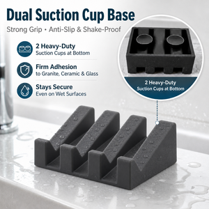 <span class=keywords><strong>Porte</strong></span>-<span class=keywords><strong>savon</strong></span> en silicone auto-drainant avec double ventouse, support de <span class=keywords><strong>savon</strong></span> cascade pour lavabo de salle de bain et comptoir de cuisine/salle de <span class=keywords><strong>douche</strong></span> - Product Image 1