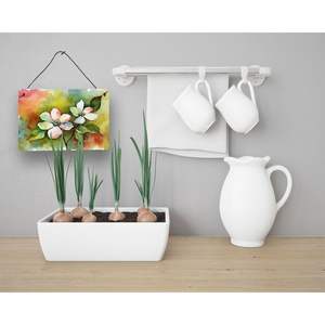 Virginia American Dogwood Watercolor Wall Decor New 8HX12W Multicolor Aluminum <b>Metal</b> Door Hanging Prints Bathroom <b>Plaque</b> for - Product Image 3