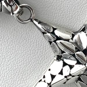 Collar de Plata con Cuentas en Forma de Estrella, Joyería Elegante en Tono Plateado para Mujer, Accesorio de Moda de Lujo con Diseño de Estrella Brillante - Product Image 4
