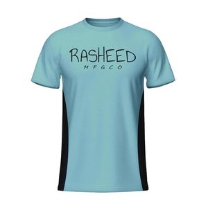 เสื้อยืดคอกลมแขนสั้นสีพื้นดีไซน์ใหม่สำหรับผู้ชาย คุณภาพดีเยี่ยม เสื้อยืดลายทางลำลองสำหรับผู้ชาย - Product Image 1