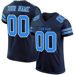 Custom Red American Football Jersey V-Neck Short Sleeve Mesh Breathable 100% Polyester Sublimated Print Front Team <b>Name</b> Number - Product Image 2