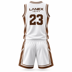 Ensemble d'uniformes de basketball personnalisés OEM, maillot et short d'équipe professionnelle, respirant, séchage rapide, vêtements de sport de basketball, logo personnalisé - Product Image 3