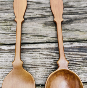 Ensemble cuillère et fourchette en bois poli à la main, design rétro, couverts durables pour le camping, best-seller - Product Image 4