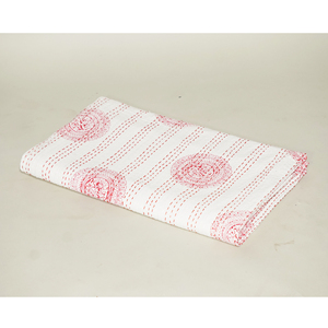 Handmade Organic Cotton Kantha <b>Quilt</b> Floral Printed Reversible Bohemian Fluffy Washable Bedspread for Home & Hotel Decor - Product Image 2