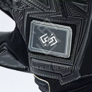 Gants de gardien de but de football professionnels de haute qualité en gros, paume en latex antidérapante, fermeture auto-agrippante, en stock - Product Image 2
