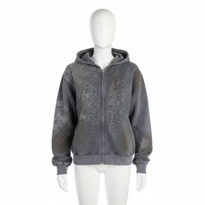 Sweat-shirt à capuche unisexe oversize avec imprimé éclair, style streetwear vintage Y2K, avec poche - Product Image 1