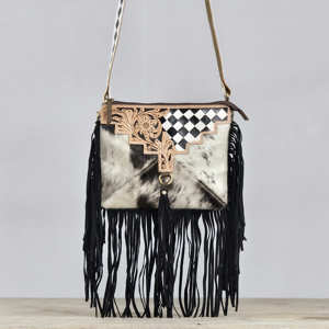 Bolso de Hombro y Cartera de Diseño Exclusivo en Cuero Vacuno Genuino con Grabado Floral Japonés, de Alta Calidad y Gran Venta - Product Image 2