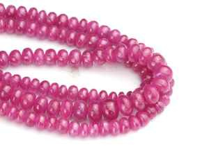 Cuentas Redondas Lisas de Zafiro Rosa de 4 mm y 6 mm, Hilo de Cuentas para Hacer Joyas, Pulsera y Collar DIY, Piedra Preciosa - Product Image 5