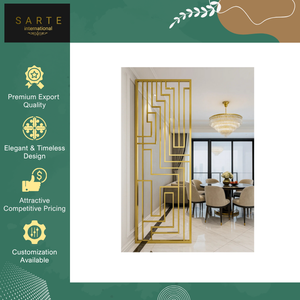 แผงกั้นห้องแบบเลื่อนพับได้ ผลิตจากสแตนเลสอย่างดี กันน้ำ กันเสียง ลายฉลุเลเซอร์ พร้อมฟองน้ำกันกระแทก ลดราคาพิเศษ - Product Image 4