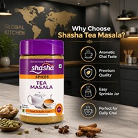 Poudre de thé Masala séché Shasha, mélange d'épices premium pour Chai avec cardamome, cannelle, clou de girofle et gingembre