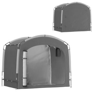 Tenda Grigio Scuro per Deposito Biciclette da 3-4 Posti, per Copertura Auto - Product Image 1