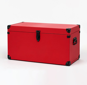 Coffre de rangement en métal noir mat de qualité supérieure. Les poignées latérales confortables permettent un levage et un transport faciles. - Product Image 6