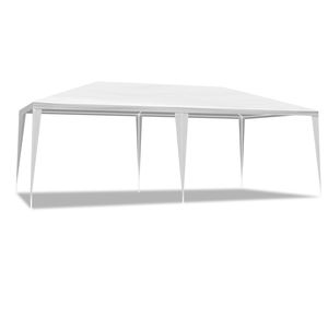 Tente de réception en maille 10x20FT avec auvent en PVC imperméable, 6 parois latérales en maille, structure en acier thermolaqué pour abri extérieur - Product Image 5