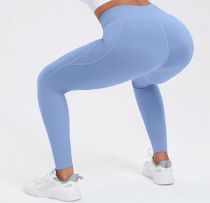 Women's Solid <b>Color</b> High Waist Pockets Leggings Tummy Control Stretch Soft Yoga Pants <b>Tights</b> Push Up Fitness Running Sportswear - Product Image 5