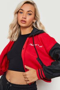 Veste universitaire courte pour femmes Offre Spéciale automne manches en cuir Bomber Baseball vestes Letterman manteaux mode d'hiver pour les filles - Product Image 6