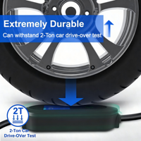 Chargeur EV portable 7kW 32A Type 2 en promotion, câble de charge AC EV à courant réglable avec prise CEE et adaptateurs en option
