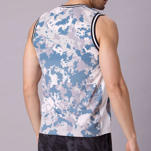 Camisetas sin mangas para hombre, estilo urbano, para gimnasio y entrenamiento, de poliéster/algodón transpirable y ecológico, cuello redondo, corte ajustado, 220 g/m², venta al por mayor - Product Image 3