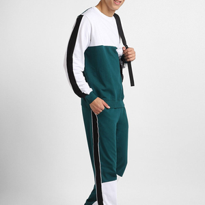 Autumn Winter Men's Sweat Suit Lightweight Fleece Lining Hoody Joggers Set Warm Athletic Tracksuit Pullover Streetwear Solid - Product Image 4