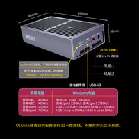 علبة SSD من نوع USB4+OCuLink U.2/U.3 تدعم PCIe 5.0/4.0/3.0 بسعة 40/64 جيجابايت، متوافقة مع أقراص SSD بسمك 7 مم/9.5 مم/15 مم، مزودة بمروحتي تبريد مزدوجة ومصدر طاقة 12 فولت 4 أمبير.