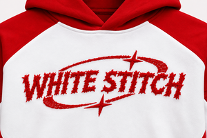 <b>White</b> Stitch <b>Women's</b> Fleece <b>Hoodie</b> Solid Color Blocked Embroidered Logo Front Casual Eco-Friendly Winter Wear - Product Image 3