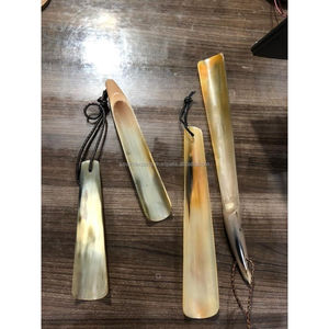 Chausse-pied en corne de buffle naturelle sculpté, manche long, fait à la main, poli, prise confortable, durable, design ange pour chaussures - Product Image 6