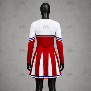 Uniforme de cheerleading personnalisé avec logo imprimé sur le devant, pour femmes adultes, en spandex et polyester, sublimation, tenue de cheerleading OEM ODM en gros - Product Image 6