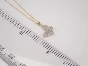 Pendentif Papillon en Argent Sterling 925 avec Moissanite Couleur D VVS1, Collier Breloque Papillon Sertie de Pierres pour Femme, Bijoux Personnalisés - Product Image 3