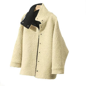 Venta al por mayor de chaquetas de invierno de moda, suéteres de manga larga con bloques de color, forro polar, chaquetas personalizadas con cremallera completa para mujer - Product Image 1