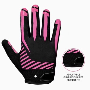 Premium Quality Lightweight Breathable American Football Receiver Gloves <b>Hook</b> Loop Closure Customizable Silicone Grip Men Gloves - Product Image 2
