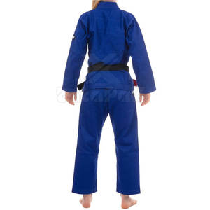 Uniforme de Karate Azul Lavado de Diseño Tradicional para Principiantes, Ropa de Entrenamiento de Artes Marciales Unisex, 100% Algodón Transpirable - Product Image 4