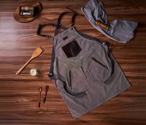 ผ้ากันเปื้อนแบบซิปผ้าแคนวาสเคลือบแว็กซ์คุณภาพพรีเมียม ปรับสายสะพายหลังได้ เหมาะสำหรับเชฟ บาร์บีคิว ช่างตัดผม ช่างไม้ อุปกรณ์อเนกประสงค์ รุ่น LCA-0026 - Product Image 2